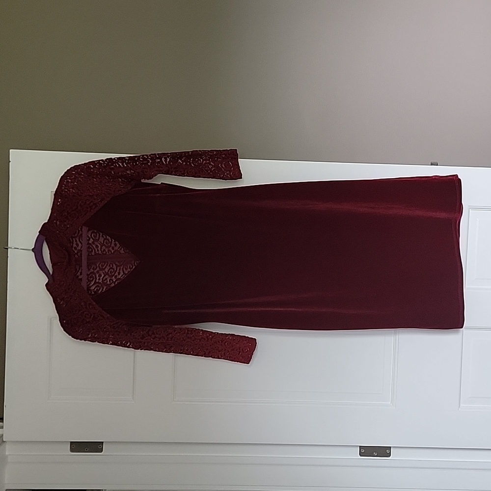 Velvet and lace dress